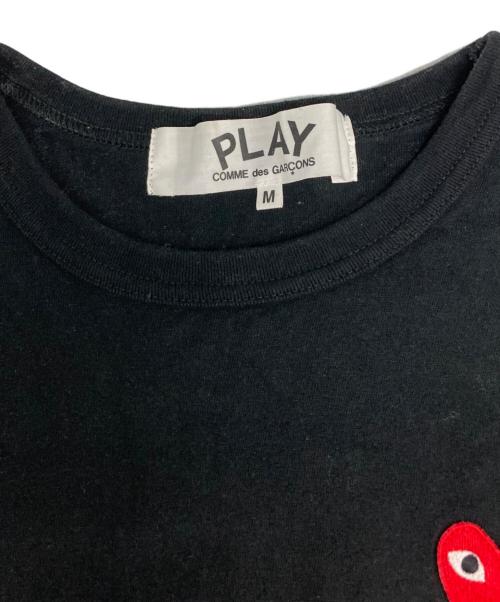 PLAY COMME des GARCONS（プレイコムデギャルソン）PLAY COMME des GARCONS (プレイ コムデギャルソン) ハートワッペンTシャツ ブラック サイズ:Ｍの古着・服飾アイテム