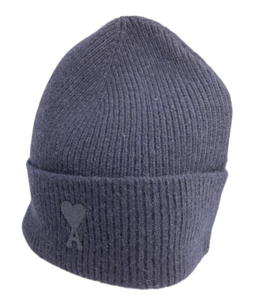 AMIPARIS（アミパリス）AMIPARIS (アミパリス) カシミヤ ニットキャップ ネイビーの古着・服飾アイテム