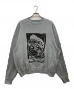 C.Eシーイー）の古着「OVERDYE FK MindfulnessBlock CREW NECK/オーバーダイ エフケー マインドフルネスブロック クルー ネック」｜グレー