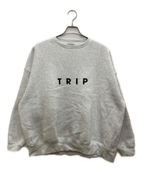 POET MEETS DUBWISE（ポエットミーツダブワイズ）POET MEETS DUBWISE (ポエットミーツダブワイズ) TRIP OVERSIZED SWEAT グレー サイズ:XLの古着・服飾アイテム