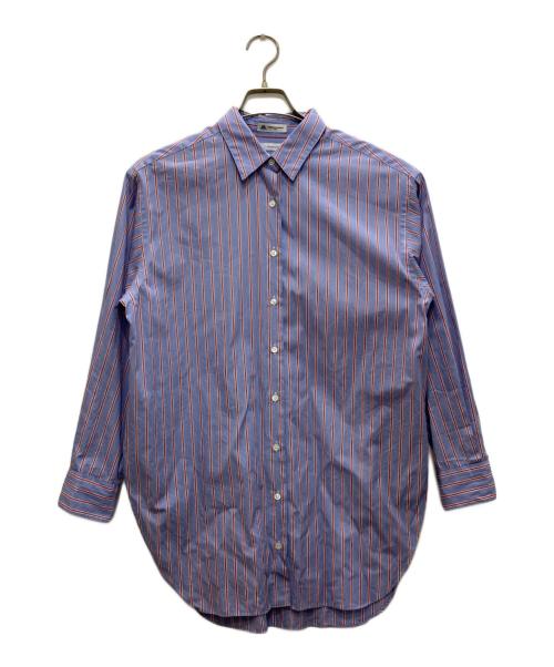 FRAMeWORK（フレームワーク）FRAMeWORK (フレームワーク) THOMAS MASON (トーマスメイソン) ストライプシャツ ブルー サイズ:表記無しの古着・服飾アイテム