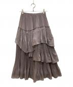 Snidelスナイデル）の古着「ボリュームティアードスカート」｜レッド