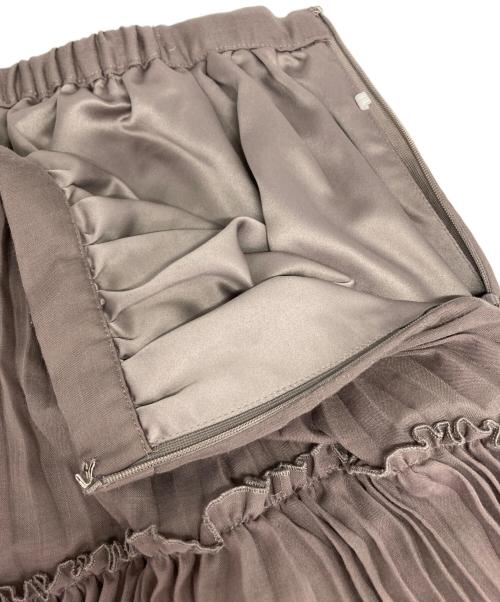 Snidel（スナイデル）Snidel (スナイデル) ボリュームティアードスカート レッドの古着・服飾アイテム