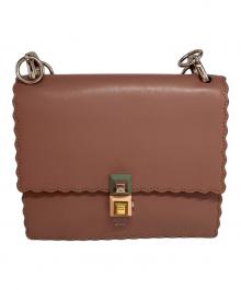 FENDI（フェンディ）の古着「Pink Small Kan I Leather Shoulder Bag」｜ピンク