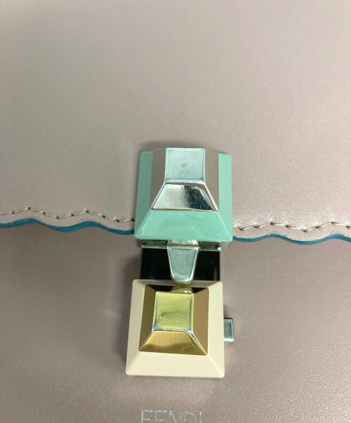 FENDI（フェンディ）FENDI (フェンディ) Pink Small Kan I Leather Shoulder Bag ピンクの古着・服飾アイテム