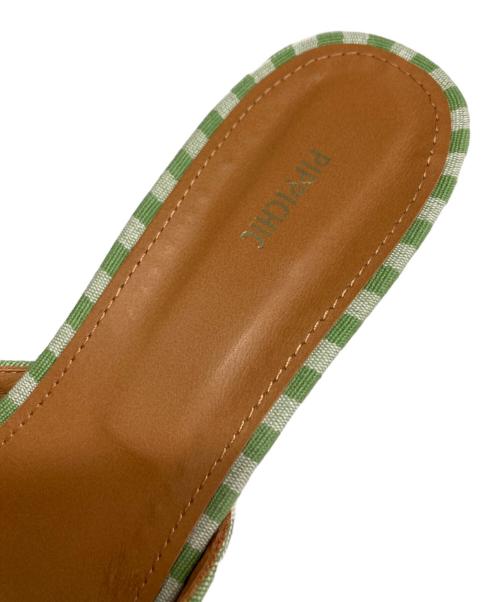 Pippichic（ピッピシック）Pippichic (ピッピシック) ギンガムチェック柄パンプス グリーン サイズ:38の古着・服飾アイテム