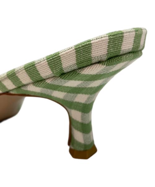 Pippichic（ピッピシック）Pippichic (ピッピシック) ギンガムチェック柄パンプス グリーン サイズ:38の古着・服飾アイテム