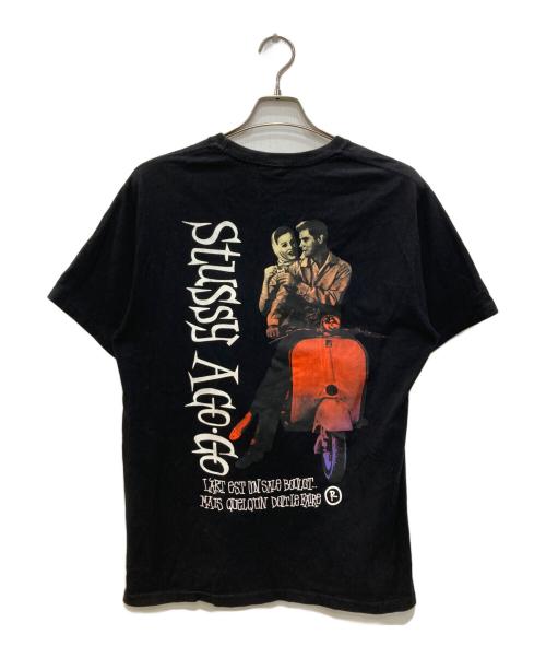 stussy（ステューシー）stussy (ステューシー) プリントTシャツ ブラック サイズ:Ⅿの古着・服飾アイテム