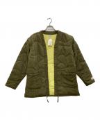 PAMMパム）の古着「寛大なインテリアのキルティングジャケット」｜カーキ