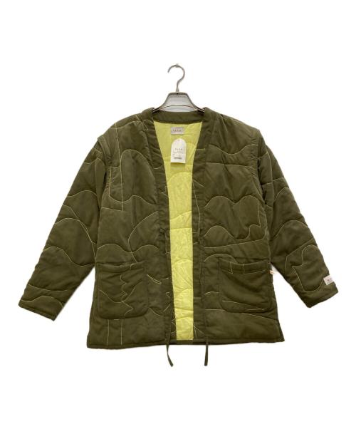 PAMM（パム）PAMM (パム) 寛大なインテリアのキルティングジャケット カーキ サイズ:Fの古着・服飾アイテム