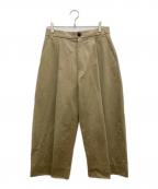 STUDIO NICHOLSONスタジオ ニコルソン）の古着「SORTE PEACHED COTTON TWILL PANTS//ソルテピーチドコットンツイルパンツ」｜ベージュ