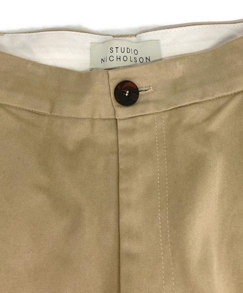 STUDIO NICHOLSON（スタジオ ニコルソン）STUDIO NICHOLSON (スタジオ ニコルソン) SORTE PEACHED COTTON TWILL PANTS//ソルテピーチドコットンツイルパンツ ベージュ サイズ:Sの古着・服飾アイテム