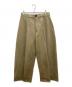 STUDIO NICHOLSON（スタジオ ニコルソン）の古着「SORTE PEACHED COTTON TWILL PANTS//ソルテピーチドコットンツイルパンツ」｜ベージュ