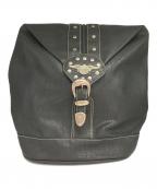 HARLEY-DAVIDSONハーレーダビッドソン）の古着「レザーバックパック」｜ブラック