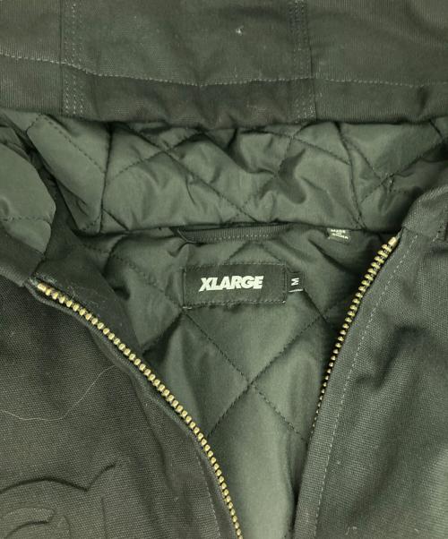 X-LARGE（エクストララージ）X-LARGE (エクストララージ) EMBOSSED OLD ENGLISH HOODED WORK JACKET/エンボス オールド イングリッシュ フーディ ワーク ジャケット ブラック サイズ:Ⅿの古着・服飾アイテム