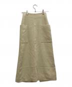 AURALEEオーラリー）の古着「TENSE WOOL DOUBLE CLOTH SKIRT/テンスダブルウールスカート」｜ホワイト