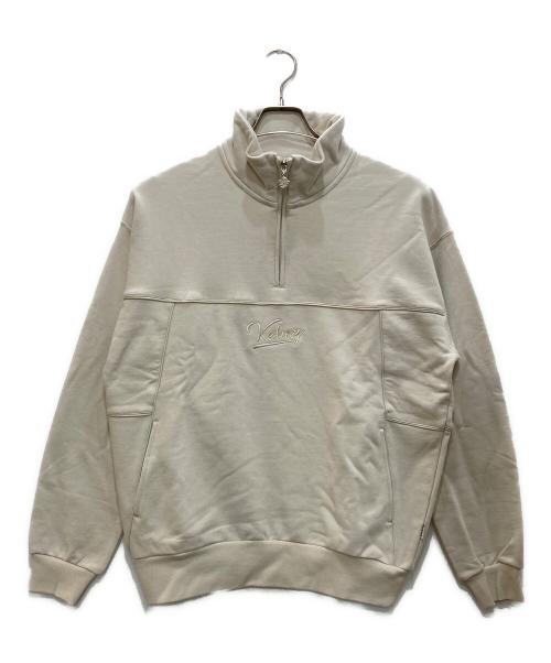 KEBOZ（ケボズ）KEBOZ (ケボズ) ハーフジップスウェット ベージュ サイズ:MEDIUMの古着・服飾アイテム