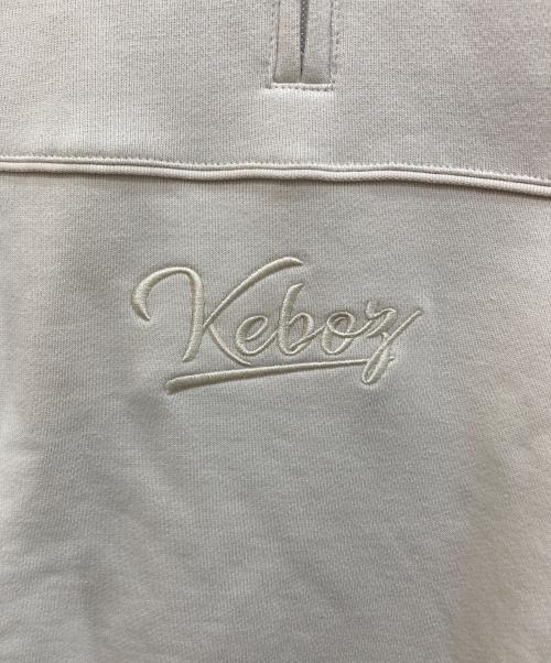 KEBOZ（ケボズ）KEBOZ (ケボズ) ハーフジップスウェット ベージュ サイズ:MEDIUMの古着・服飾アイテム