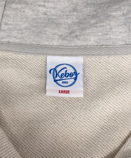 KEBOZ（ケボズ）KEBOZ (ケボズ) ハーフジップパーカー グレー サイズ:LARGEの古着・服飾アイテム
