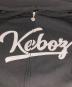 中古・古着 KEBOZ (ケボズ) ロゴジップアップパーカー ブラック サイズ:Ｌ：7000円