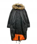 unrelaxingアンリラクシング）の古着「ミリタリーナイロンモッズコート」｜ブラック