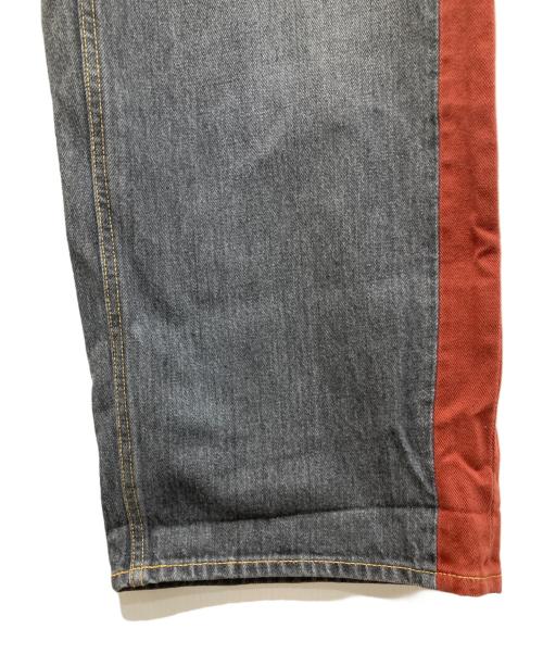 FACETASM（ファセッタズム）FACETASM (ファセッタズム) SKITCHHED DENIM PANTS/スキッチド デニム パンツ グレー×ブラウン サイズ:Freeの古着・服飾アイテム