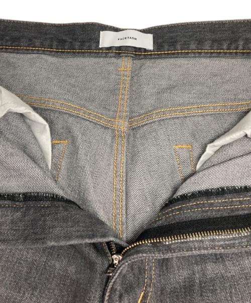 FACETASM（ファセッタズム）FACETASM (ファセッタズム) SKITCHHED DENIM PANTS/スキッチド デニム パンツ グレー×ブラウン サイズ:Freeの古着・服飾アイテム