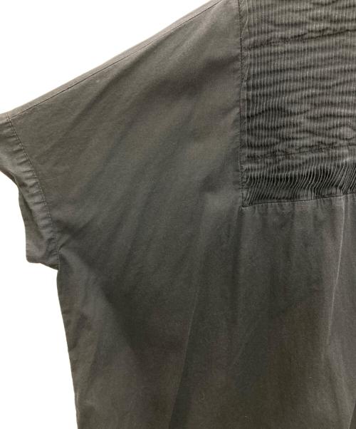 mizuiro-ind（ミズイロインド）mizuiro-ind (ミズイロインド) コットンピンタックワイドシャツ ブラック サイズ:FREEの古着・服飾アイテム