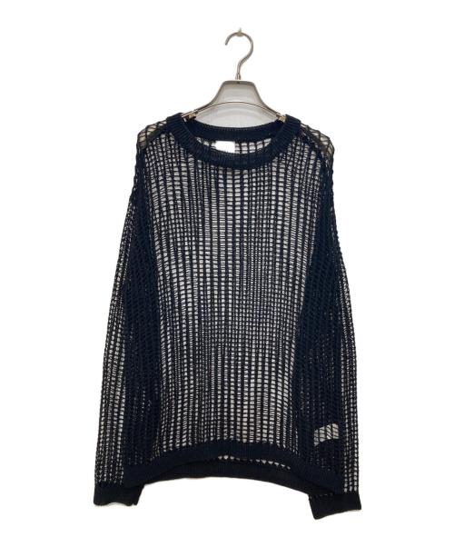 Lui's（ルイス）Lui's (ルイス) クロスメッシュニット ブラック サイズ:Freeの古着・服飾アイテム