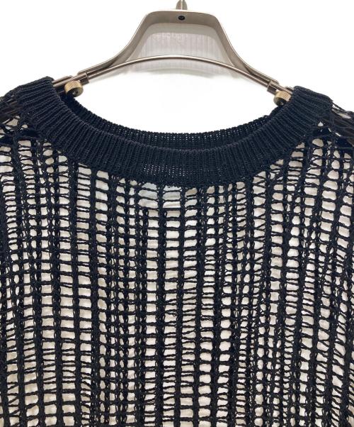 Lui's（ルイス）Lui's (ルイス) クロスメッシュニット ブラック サイズ:Freeの古着・服飾アイテム