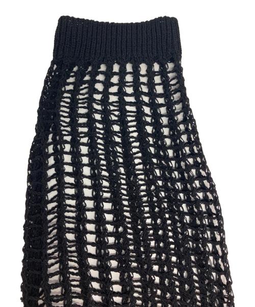 Lui's（ルイス）Lui's (ルイス) クロスメッシュニット ブラック サイズ:Freeの古着・服飾アイテム