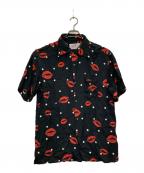 Aloha Blossomアロハブロッサム）の古着「KISS SHORT SLEEVE/キス　ショート　スリーブ」｜ブラック