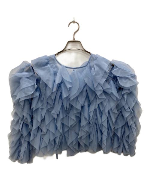 THE TOE（ザ・トゥー）THE TOE (ザ・トゥー) Gardenia tulle frill tops/ガーデニア チュール フリル トップス ブルー サイズ:Freeの古着・服飾アイテム