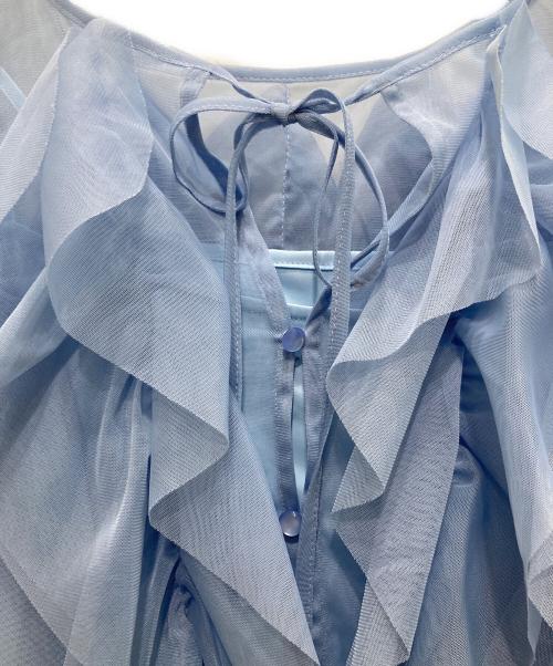 THE TOE（ザ・トゥー）THE TOE (ザ・トゥー) Gardenia tulle frill tops/ガーデニア チュール フリル トップス ブルー サイズ:Freeの古着・服飾アイテム