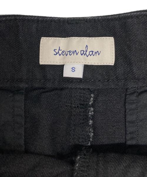STEVEN ALAN（スティーブンアラン）STEVEN ALAN (スティーブンアラン) 12OZ DENIM WIDE TAPERED PANTS ブラック サイズ:Ｓ　の古着・服飾アイテム