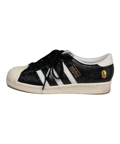 adidas（アディダス）adidas (アディダス) ATMOS (アトモス) A BATHING APE (ア ベイシング エイプ) Superstar Vintage/スーパースター ビンテージ ブラック サイズ:27.5㎝の古着・服飾アイテム