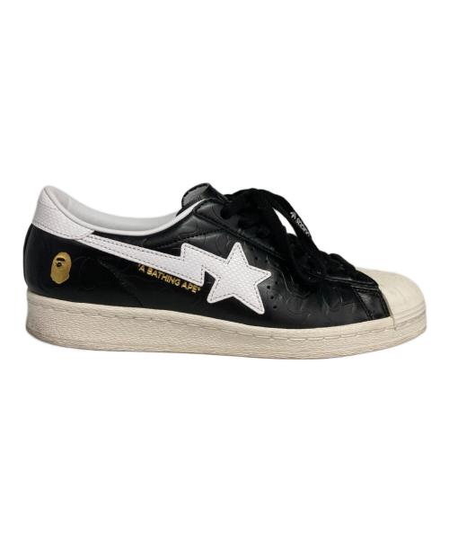 adidas（アディダス）adidas (アディダス) ATMOS (アトモス) A BATHING APE (ア ベイシング エイプ) Superstar Vintage/スーパースター ビンテージ ブラック サイズ:27.5㎝の古着・服飾アイテム