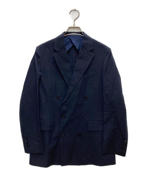 DRAWER（ドゥロワー）Drawer (ドゥロワー) ローンダブルテーラードジャケット ネイビー サイズ:36の古着・服飾アイテム