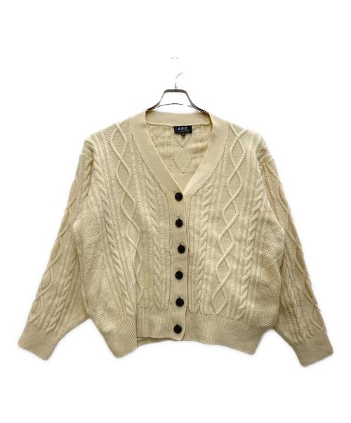 A.P.C.（アーペーセー）A.P.C. (アーペーセー) ケーブルカーディガン アイボリー サイズ:Ｓの古着・服飾アイテム