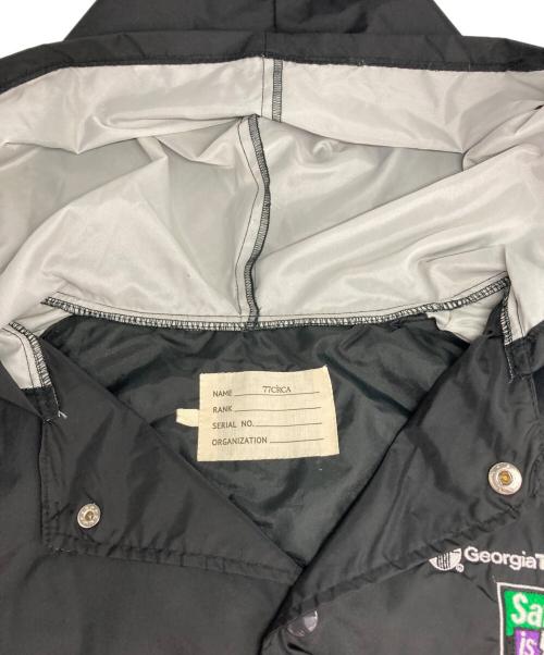 77circa（ナナナナサーカ）77circa (ナナナナサーカ) コーチジャケットリメイクフードコート ブラック サイズ:表記無の古着・服飾アイテム