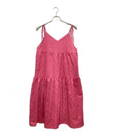 Sea Room lynn（シールームリン）の古着「ナイロンキルティングバルーンワンピース」｜ピンク