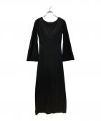 Rosarymoonロザリームーン）の古着「Side Open Jersey Dress」｜ブラック