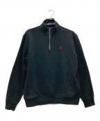 POLO RALPH LAURENポロ・ラルフローレン）の古着「ハーフジップスウェット」｜ブラック
