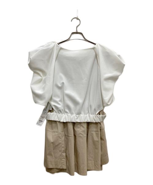 ELENDEEK（エレンディーク）ELENDEEK (エレンディーク) ブラウス ホワイト×ベージュ サイズ:Ｆの古着・服飾アイテム