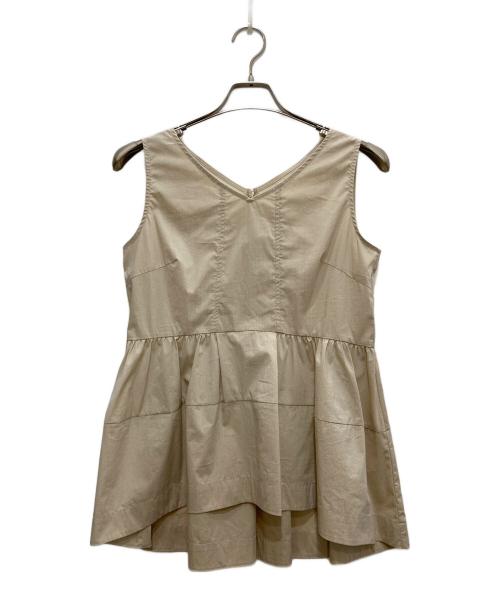 ELENDEEK（エレンディーク）ELENDEEK (エレンディーク) ブラウス ホワイト×ベージュ サイズ:Ｆの古着・服飾アイテム