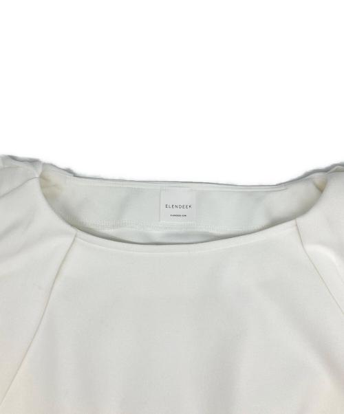 ELENDEEK（エレンディーク）ELENDEEK (エレンディーク) ブラウス ホワイト×ベージュ サイズ:Ｆの古着・服飾アイテム