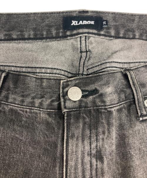 X-LARGE（エクストララージ）X-LARGE (エクストララージ) EMBROIDERY DENIM PANTS ブラック サイズ:36の古着・服飾アイテム