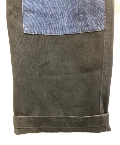 YARDSALE（ヤードセール）YARDSALE (ヤードセール) 切替デニムパンツ ブラック サイズ:Ｌの古着・服飾アイテム