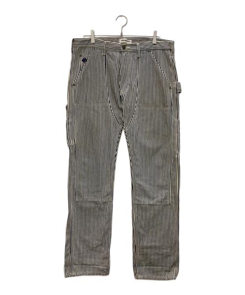 A BATHING APE（ア ベイシング エイプ）A BATHING APE (ア ベイシング エイプ) ペインターパンツ ホワイト×ブルー サイズ:Ｌの古着・服飾アイテム