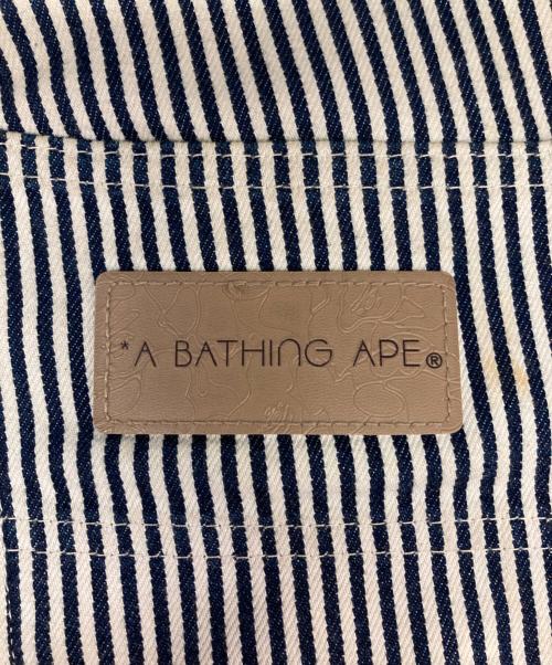 A BATHING APE（ア ベイシング エイプ）A BATHING APE (ア ベイシング エイプ) ペインターパンツ ホワイト×ブルー サイズ:Ｌの古着・服飾アイテム